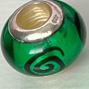 925 Murano-Style Glass Green Swirl Charm
Celtic For Cycle of Life & Nature